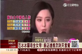 范冰冰躍吸金女帝！飯店推武則天套餐