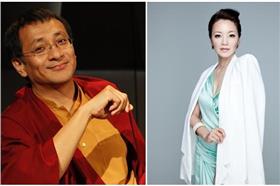 竹慶本樂仁波切與阿雅。（翻攝自竹慶本樂仁波切、阿雅微博）