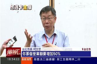 要悠遊卡瘦身　柯：業績再增50%