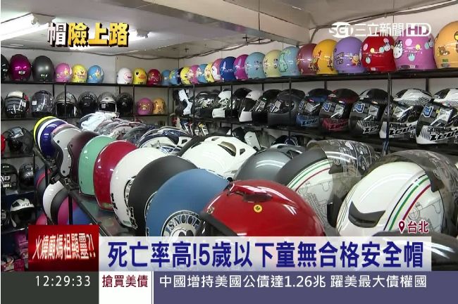 安全堪憂？五歲以下童竟無合格安全帽