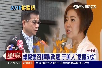 意願達五成　綠擬徵召于美人戰賴士葆