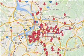 台北市警察局公佈1-3月「易發生婦幼犯罪被害地點」-Google Map