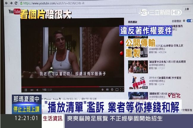 YouTube看片加清單竟挨告？