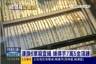 上衣一秒變頭巾　搶銀樓換車又變裝