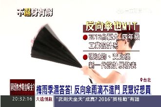 雨天不「濕身」！「反向傘」顛覆傳統