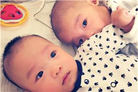 黑人與范范的雙胞胎兒子。（圖／翻攝自范瑋琪臉書）