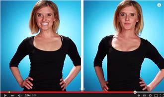 一秒變出乳溝　教妳「畫」完美事業線