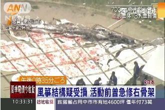日活動出包　700公斤風箏墜地砸人