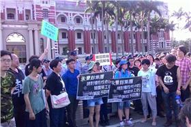 韓國,Hydis,抗議,總統府　圖／翻攝自《韓國Hydis工人 團結·鬥爭》臉書