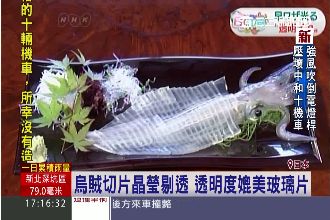 烏賊晶透如「玻璃」　日佐賀神奇特產