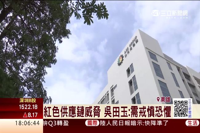 紅色供應鏈威脅　吳田玉：需戒慎恐懼