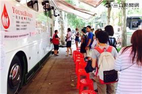 血量足夠,台大捐血車／攝影：記者范庭瑄
