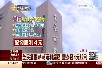 全民運動熱獲利爆發　豐泰發4元股利