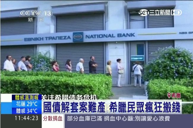 希臘是否破產就看今天　銀行爆擠兌潮