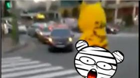 皮卡丘,進化,南韓,布偶裝,米老鼠▲圖／翻攝自臉書