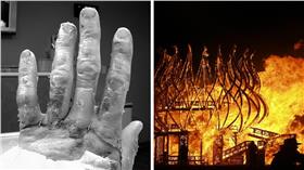 火災.燒傷.燙傷.手指（合成圖／C.C.授權，作者Mindaugas Danys、Chris Bede）