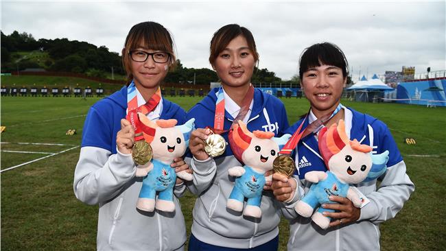 決賽勝南韓　世大運台射箭女團獲首金