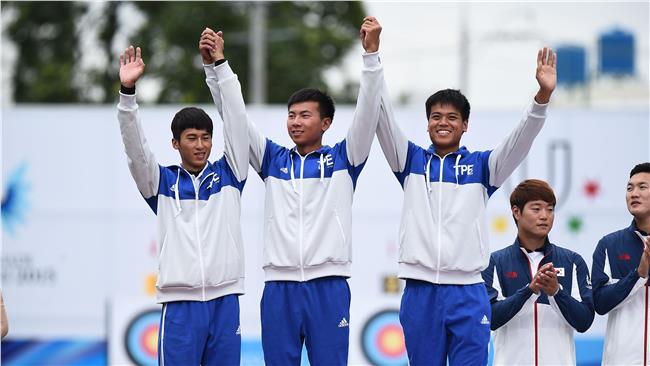 金牌戰不敵南韓　台灣射箭男團獲銀牌