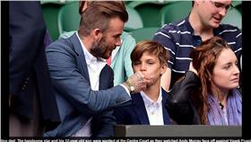 貝克漢
翻攝每日郵報
http://www.dailymail.co.uk/tvshowbiz/article-3153511/Dapper-dad-David-Beckham-dotes-smiling-son-Romeo-join-host-stars-royal-box-Wimbledon.html
