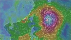 昌鴻颱風 (windyty氣象預測截圖)