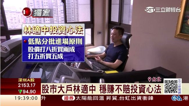 股市大戶林適中　打折進場投資心法