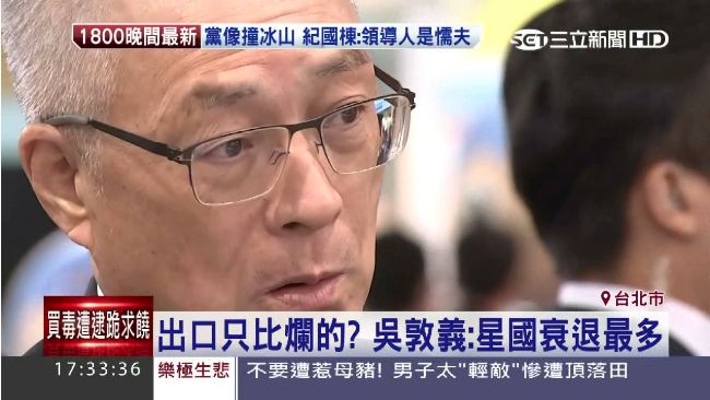 扯！出口衰退慘　吳敦義：不只有台灣