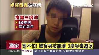 「媽寶毒犯」被逮嗆警：吸毒全民運動