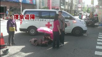 車禍人噴飛！學生、教官、保全熱心救