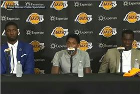 湖人記者會(翻攝ESPN)