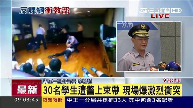 逮捕反課綱學生過當？警：依比例原則