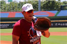 Ivan Rodríguez投捕教學營(朱凱弘攝影)