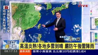 今各地多雲到晴　嚴防午後雷陣雨