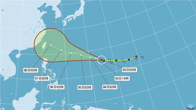 中颱蘇迪勒持續增強　恐將發海陸警報