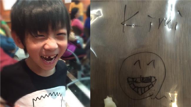 長大了！Kimi缺牙自畫像萌翻眾人