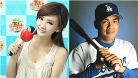 邱薇而,陳金鋒,台灣巨砲,透視裝,主播▲圖／翻攝自陳金鋒、邱薇而臉書