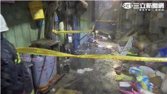 屋頂倒塌壓住戶　1嬤1童受困屋內