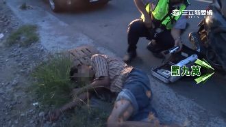 醉男酒駕拒酒測　趴地裝睡還假哭