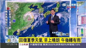 全台恢復典型夏季型態　明天高溫炎熱