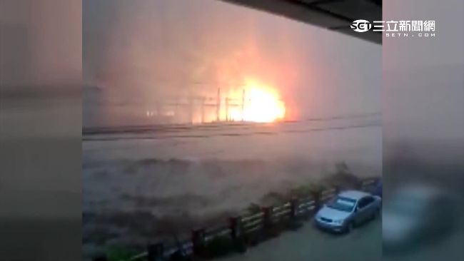直擊恐怖颱風！烏來發電廠爆炸起火