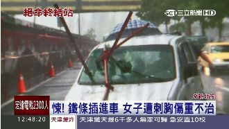 悚！鐵條插進車　女子遭刺胸傷重不治