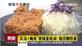 全台鬧豬荒！高溫＋颱風　豬排變限量