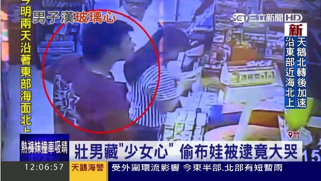 壯男少女心偷布娃　被逮竟大哭警傻眼