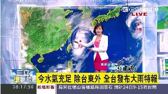 水氣充足！全台18縣市發布大雨特報