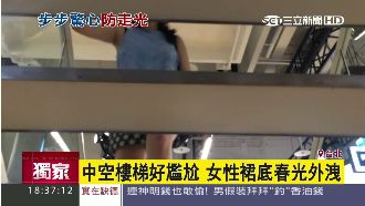 中空樓梯好尷尬　女性裙底春光外洩