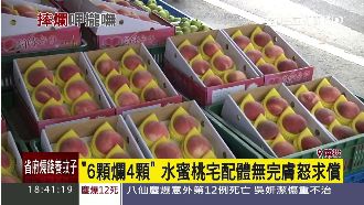 水蜜桃宅配6顆壞4顆　客暴怒要賠償