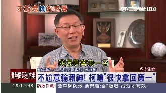 民調輸賴神　柯P：我一定拿回第一