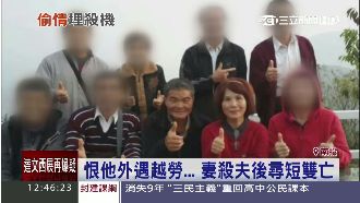 恨他外遇引殺機　妻殺夫後尋短雙亡