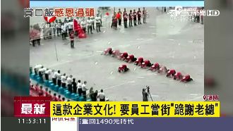 奇葩企業文化！要員工當街跪謝老總