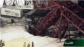 麥加,清真寺,吊臂倒塌（圖／達志影像／美聯社）