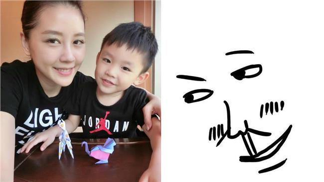 影／萌翻！嚴立婷兒子模仿掰啾貼圖